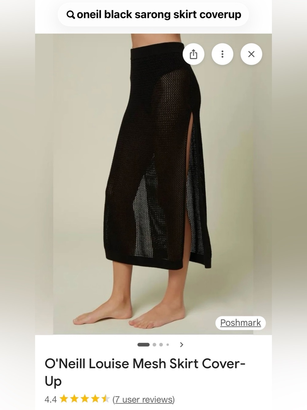 O’Neil nwot black knit sarong skirt coverup